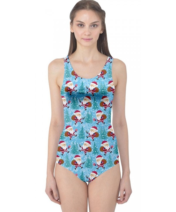 CowCow Christmas Illustration Womens Swimsuit