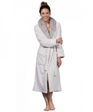 PajamaGram Ultra Soft Plush Women Ivory
