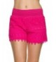 Bellarize Womens Crochet Shorts Fuchsia