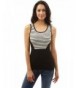 PattyBoutik Womens Striped Sleeveless Strips