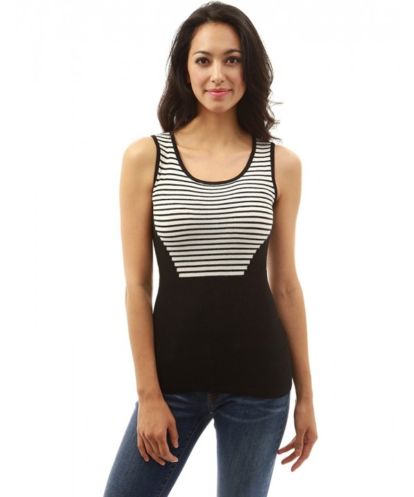 PattyBoutik Womens Striped Sleeveless Strips