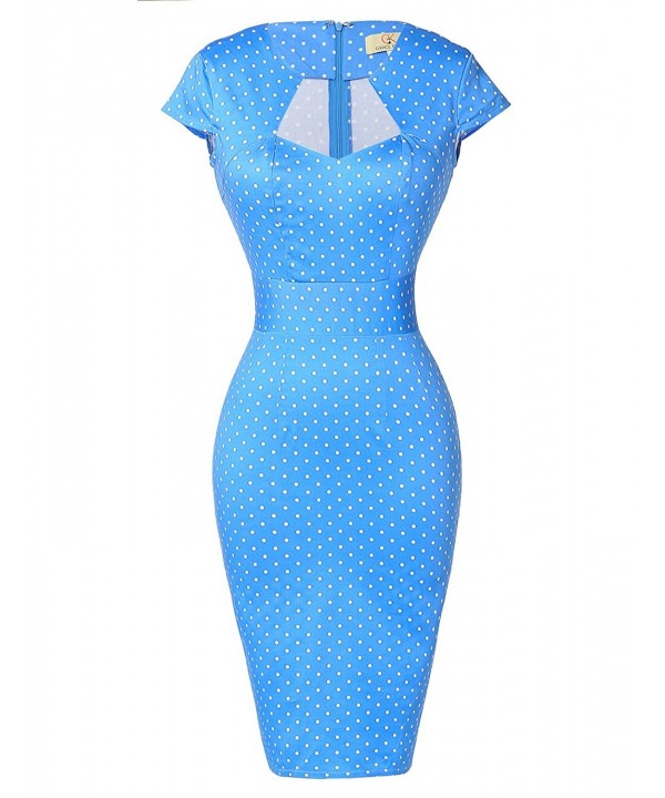 GRACE KARIN Women's 50s Vintage Pencil Dress Cap Sleeve Wiggle Dress ...