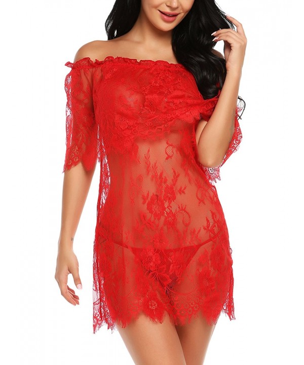 Avidlove Shoulder Lingerie Babydoll Nightwear