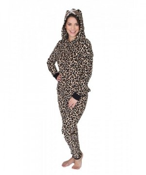Sleep Womens Fleece Leopard Natural
