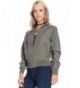 Ambiance Womens Simple Classic Bomber