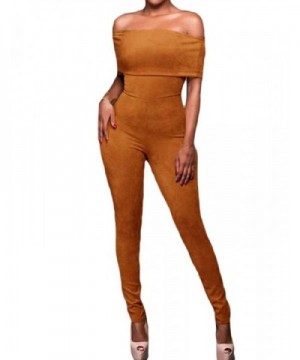 Shawhuwa Womens Shoulder Bodycon Jumpsuit