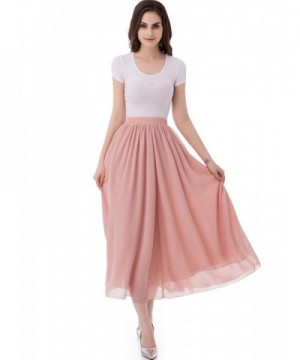 emondora Womens Chiffon Skirts Pleated