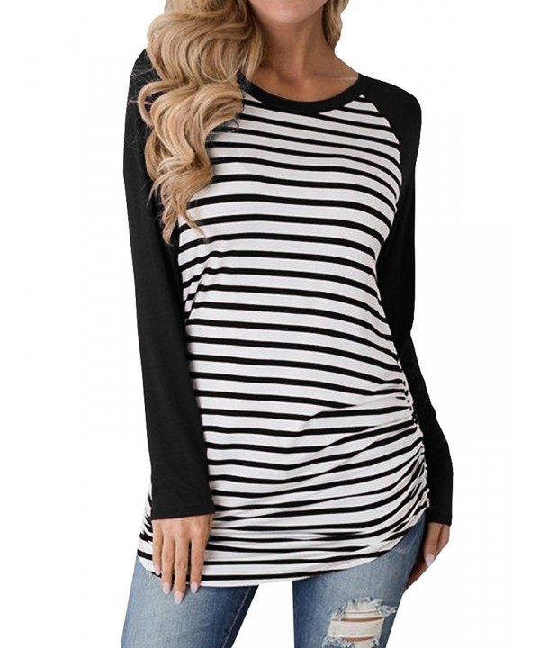 Inorin Womens Casual Cotton Striped