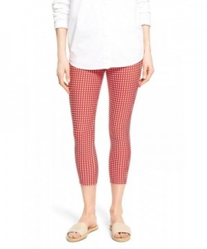 HUE Womens Checkered Capris Tango