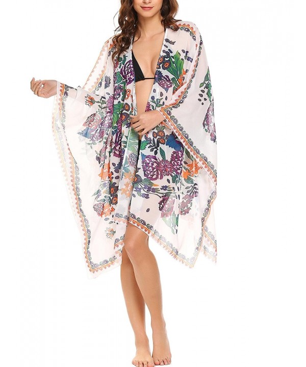 Soteer Chiffon Floral Kimono Cardigan