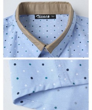 Mens Business Slim Fit Long Sleeve Polka Dot Dress Shirt - Light Blue ...