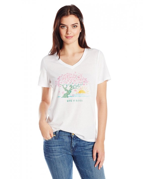 Women's Blossom Tree Cool Vee Tee - Cloud White - CX12KLCS7RV