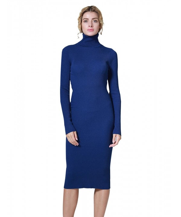 ninovino Turtleneck Bodycon Sweater Blue XL