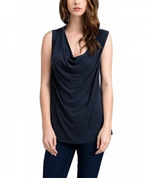 Tutorutor Womens Ruched Sleeveless Blouse