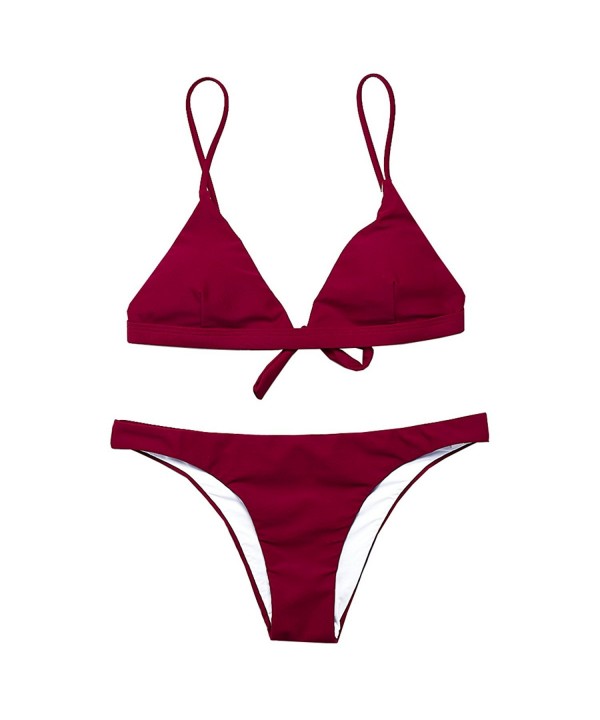 Stripsky Padded Bikini Swimsuit WineRed XXL