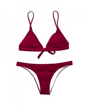 Stripsky Padded Bikini Swimsuit WineRed XXL