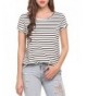 Zeagoo Womens Round Striped Sleeve