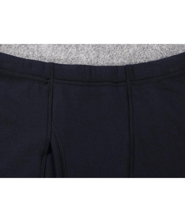 Men's Fleece Lined Thick Thermal Pant - Black - C011SRLNPY9