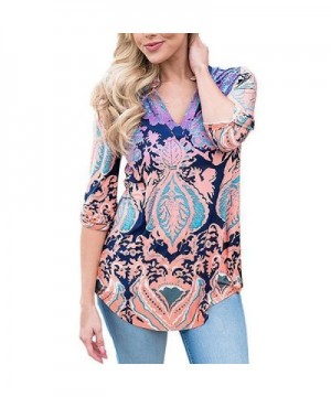 Calflint Womens Floral Sleeve Casual