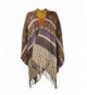 ZLYC Geometric Blanket Poncho Fringe