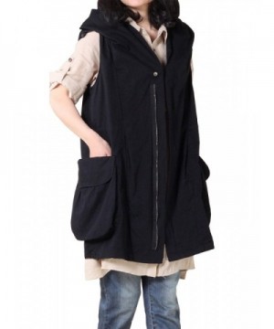 Mordenmiss Sleeveless Waistcoat Anoraks Pockets