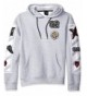 WT02 Kangaroo Sweatshirt Patches Heather