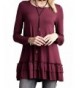 Easel Womens Ruffle Tunic Sleeve