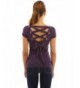 PattyBoutik Womens Scoop Blouse Purple