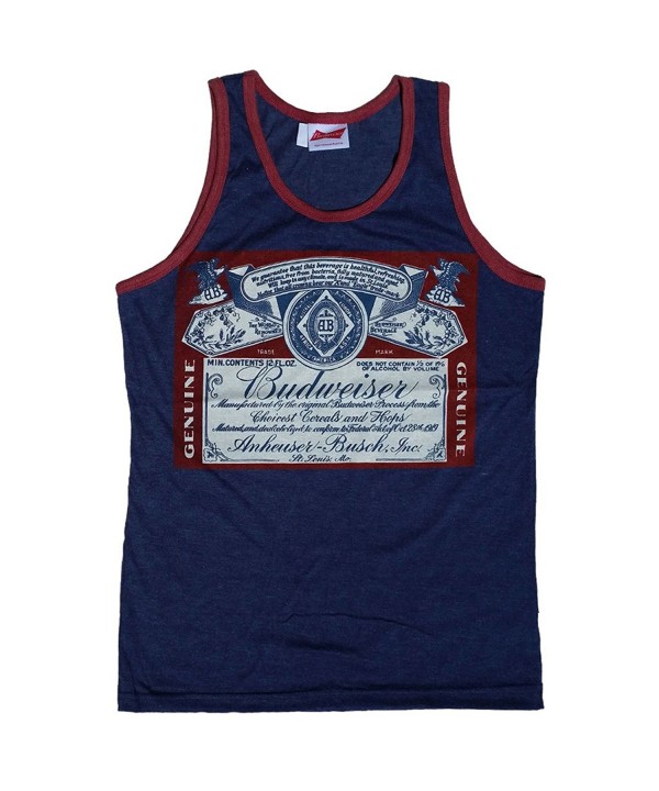 Budweiser Mens Hertiage Label Tank Top - Blue - CA17XSS4UDI