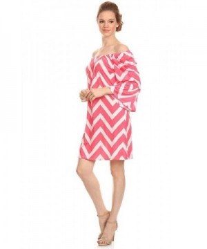 Womens Chevron Print Line Dress