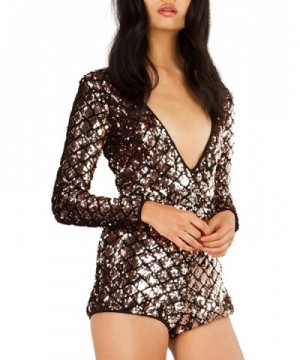 Haoduoyi Sequins Sleeves Jumpsuits Clubwear