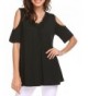 Mofavor Womens Casual Shoulder Blouses