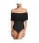 Wuxh Shoulder Bodysuit Leotards Rompers