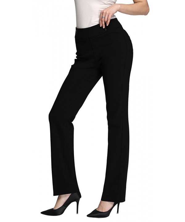 Womens Buttons Straight Trousers Casual