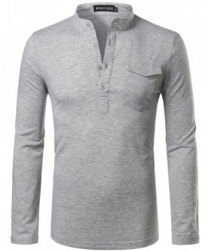 Hipster Basic Henley Sleeve Pocket