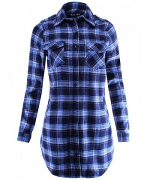 Flannel Plaid Shirt Dress Sleeve