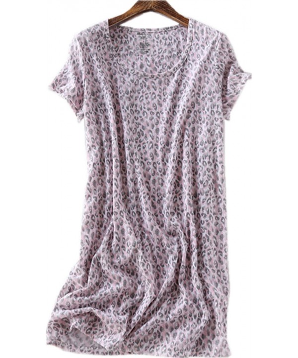 madrola Womens Cotton Nightgown XTSY108 Leopard L