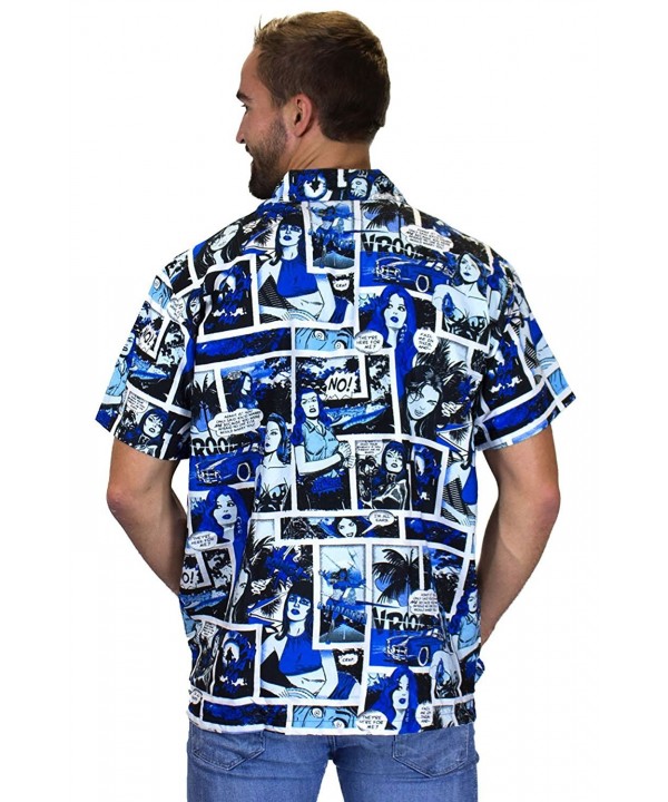 Funky Hawaiian Shirt For Men Short Sleeve Front-Pocket Comic Superhero ...