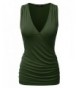 DRESSIS Wrap Front Ruched OLIVE