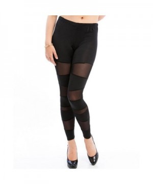 842 Sheer Panels Stretchy Leggings