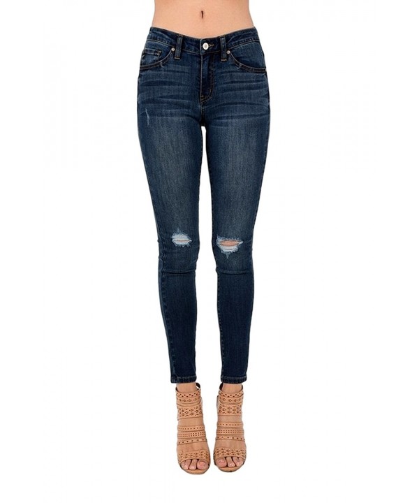 Womens Destroyed Skinny Jeans KC5010D