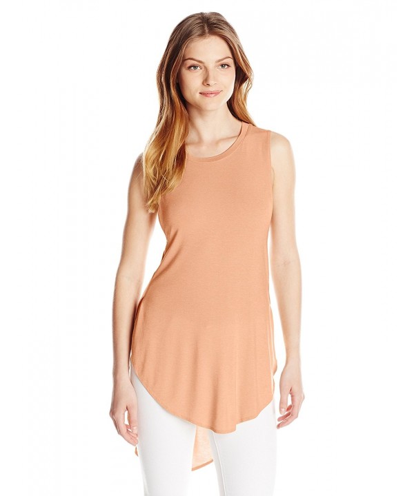 Women's High Low Tank Top - Dusty Coral - CX12FJVK6DH