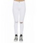 Vibrant Waisted Solid Jeans White