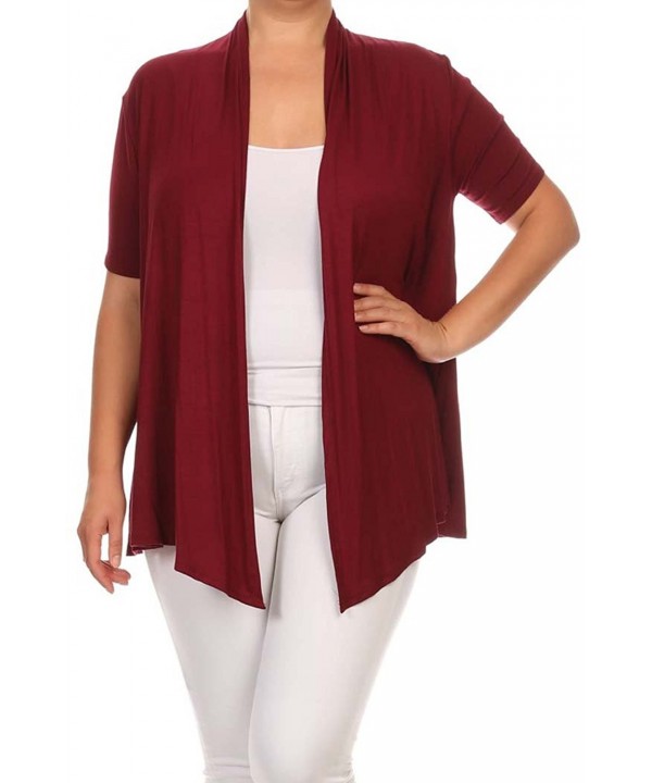 Private Label Asymmetric Cardigan Burgundy