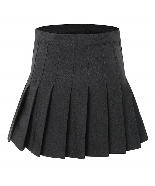 Womens Waist Solid Pleated Tennis