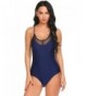 Ekouaer One Piece Padding Backless Swimsuit