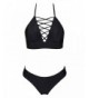 Halter Bikini Longline Swimsuit Black