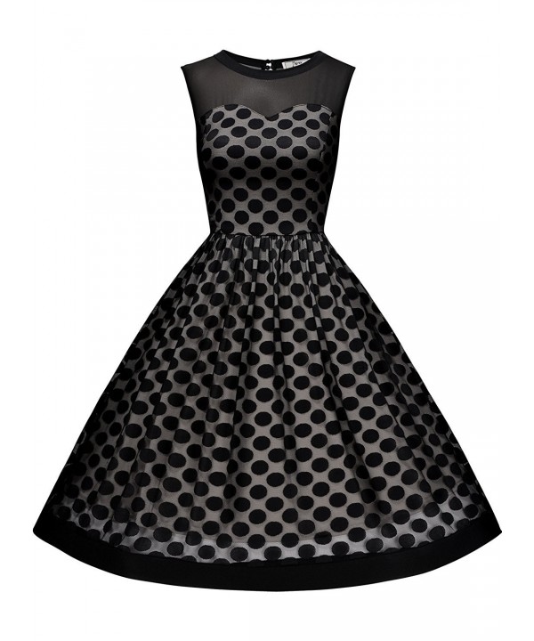 MissMay Womens Classy Polka Pinup