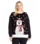 Notations Womens Christmas Sweater Snowman