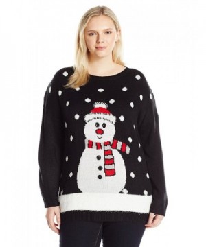 Notations Womens Christmas Sweater Snowman